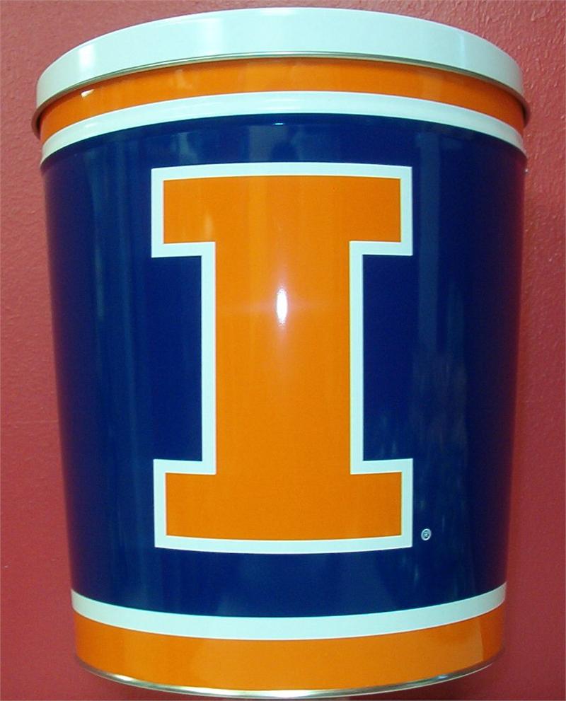 Illinois Fighting Illini Popcorn Tin – 3 Gallon