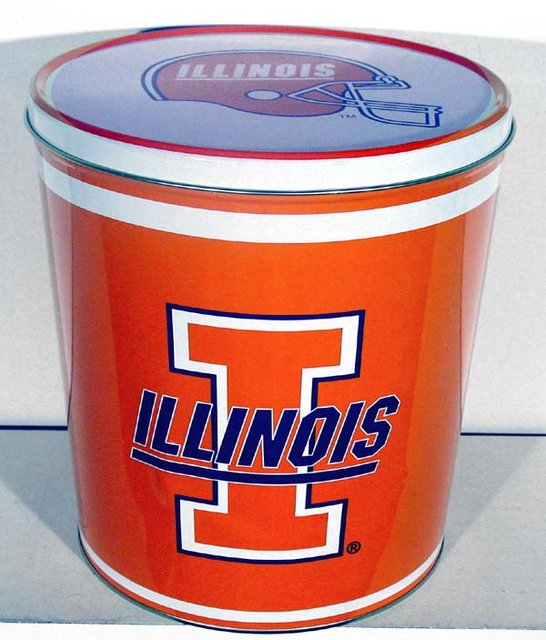 Illinois Fighting Illini Popcorn Tin – 3 Gallon