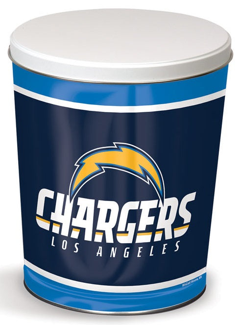 Los Angeles Chargers 3-Flavor Gourmet Popcorn Tin (3-Gallon)