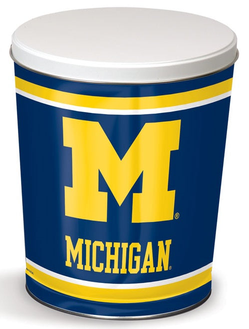 Michigan Wolverines 3-Flavor Gourmet Popcorn Tin (3-Gallon)