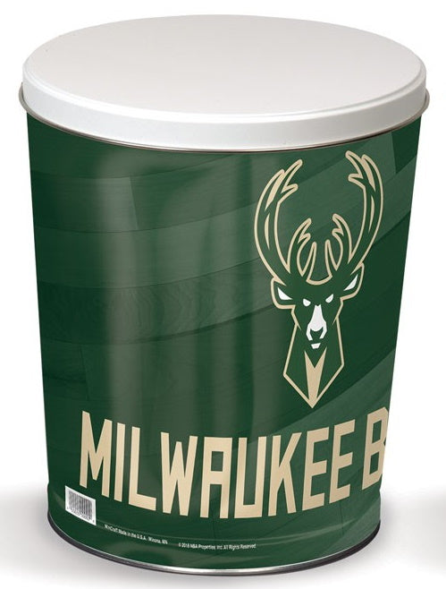 Milwaukee Bucks Popcorn Tin – 3 Gallon
