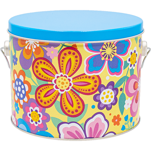 Vivid Floral Popcorn Tin – 0.5 Gallon