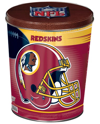 Washington Redskins 3-Flavor Gourmet Popcorn Tin (3-Gallon) (CLEARANCE)