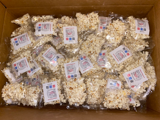 White Salt No Butter Gourmet Popcorn - 3/4-Cup, Box of 200