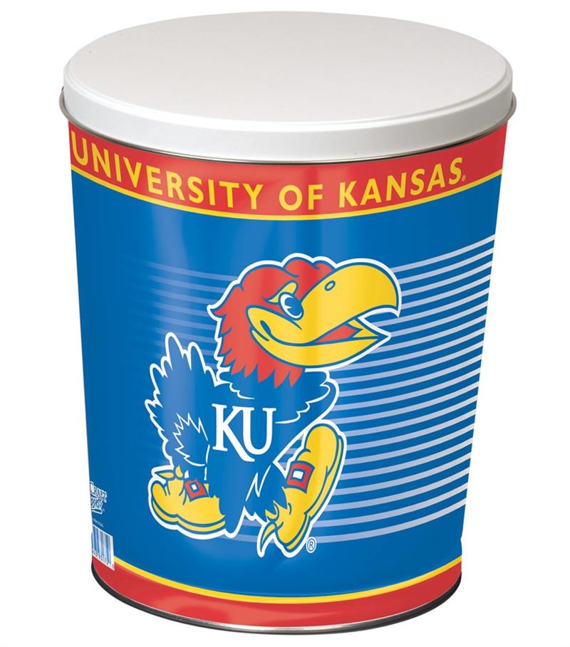 Kansas Jayhawks 3-Flavor Gourmet Popcorn Tin (3-Gallon)