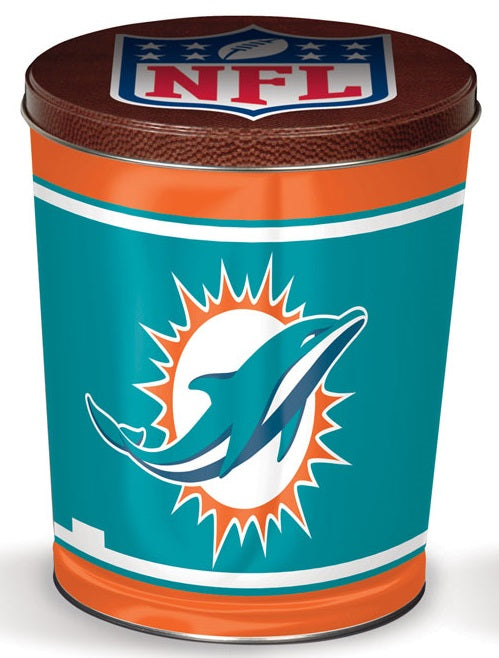 Miami Dolphins 3-Flavor Gourmet Popcorn Tin (3-Gallon)